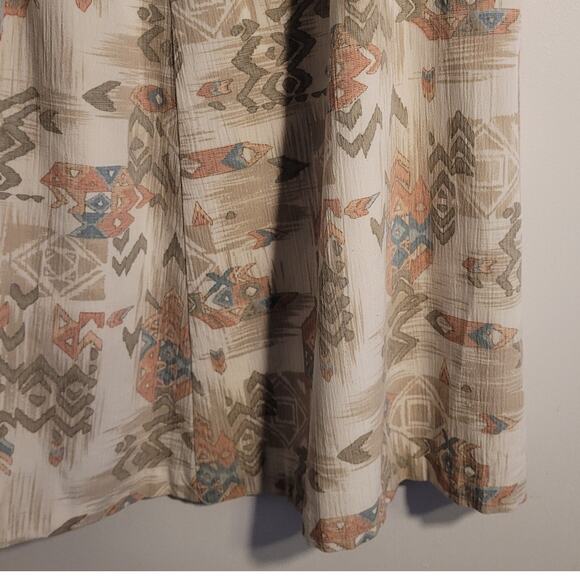 Alfred Dunner Southwestern Print Skirt 8 Made in USA Elastic Waist Modest Midi - Picture 2 of 7